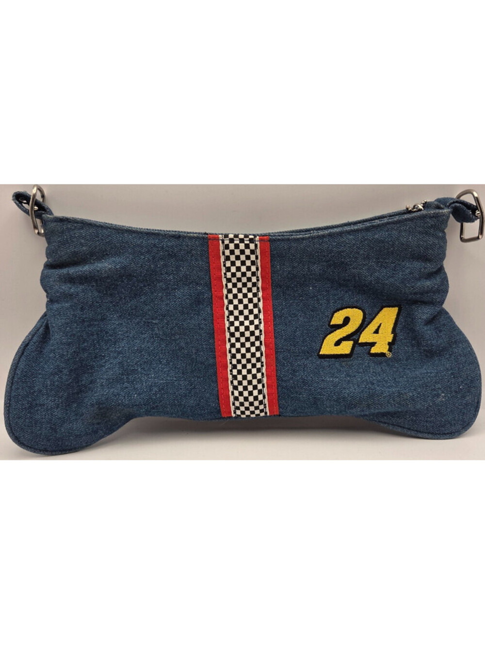 NASCAR Jeff Gordon 24 Denim Purse Handbag Checkered Flag Lined No Strap